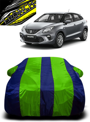 FRONCH Car Cover For Maruti Suzuki Baleno (With Mirror Pockets)(Green, Blue)