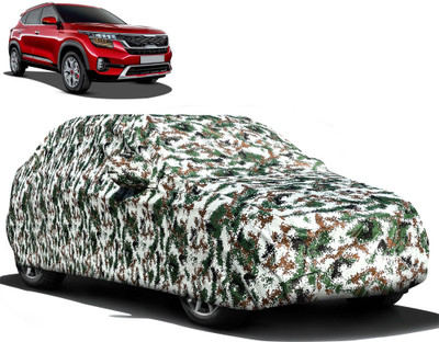 AUTOGUYS Car Cover For Kia SELTOS (With Mirror Pockets)(Green)