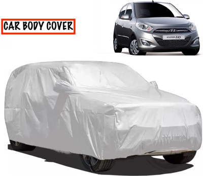 AUCTIMO Car Cover For Hyundai i10 (With Mirror Pockets)(Silver)