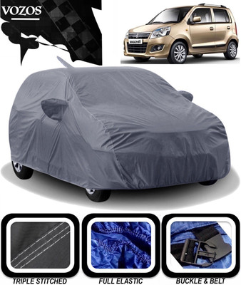 VOZOS Car Cover For Maruti Suzuki WagonR (With Mirror Pockets)(Grey)