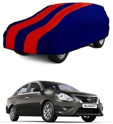 prajapati Car Cover For Nissan Sunny (Without Mirror Pockets)(Red, Blue)