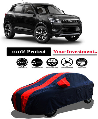 Amexride Car Cover For Mahindra XUV300 W6 AMT Diesel (With Mirror Pockets)(Red)
