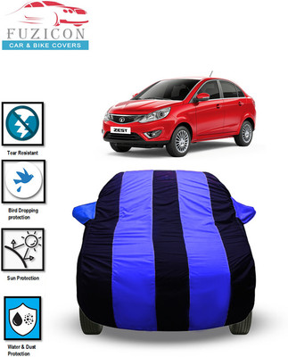 FUZICON Car Cover For Tata Zest (With Mirror Pockets)(Blue)