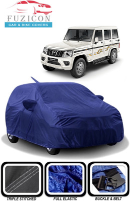 FUZICON Car Cover For Mahindra Bolero (With Mirror Pockets)(Blue)