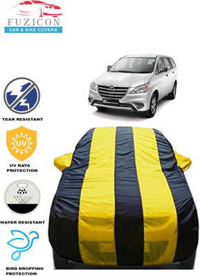 FUZICON Car Cover For Toyota Innova 2.0L(Yellow, Blue)