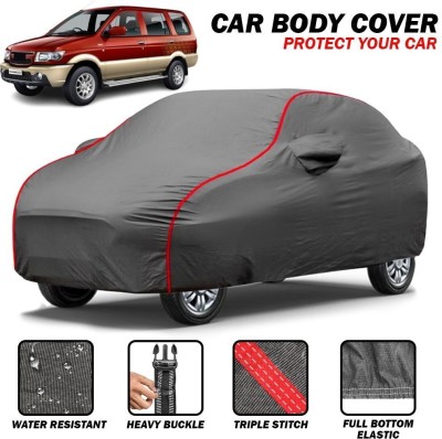 Delphinium Car Cover For Chevrolet Tavera, Tavera 2.5 L, Universal For Car (With Mirror Pockets)(Grey, Red, For 2010, 2011, 2012, 2013, 2014, 2015, 2016, 2017, 2018, 2019, 2020, 2021, 2022, 2023, 2024 Models)