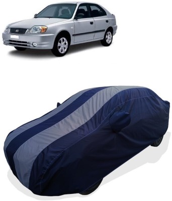 Coxtor Car Cover For Hyundai Accent Viva (With Mirror Pockets)(Grey)