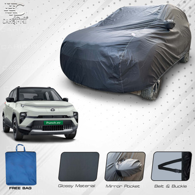 Carigiri Car Cover For Tata Punch EV, Punch (With Mirror Pockets)(Grey, For 2024 Models)
