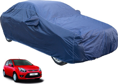MOCKHE Car Cover For Ford Figo (With Mirror Pockets)(Blue)