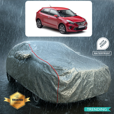 CODOKI Car Cover For Toyota Glanza G CVT (With Mirror Pockets)(Silver, Red)
