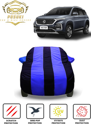 POSUKI Car Cover For MG Hector (With Mirror Pockets)(Blue)