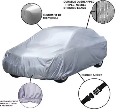 AutoRetail Car Cover For Hyundai Santro (Without Mirror Pockets)(Silver)