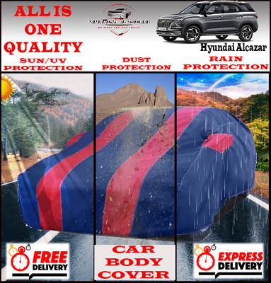 Tamanchi Autocare Car Cover For Hyundai Alcazar(Red, Black)