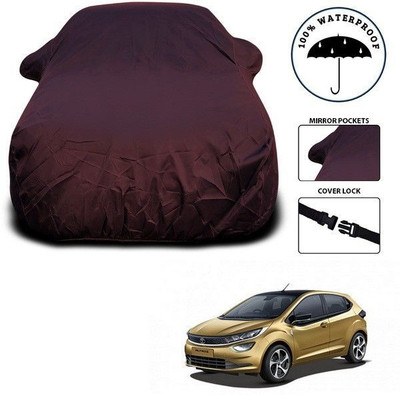 ANTHUB Car Cover For Tata Altroz (With Mirror Pockets)(Maroon)
