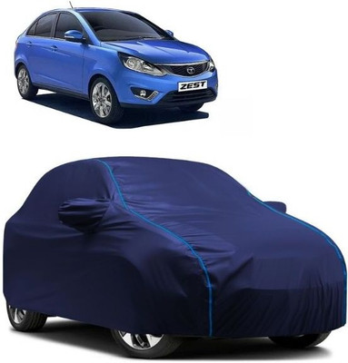 Auto Drift Car Cover For Tata Zest (With Mirror Pockets)(Blue, Blue)