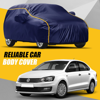 R Rayvin Star Car Cover For Volkswagen Vento (With Mirror Pockets)(Multicolor)
