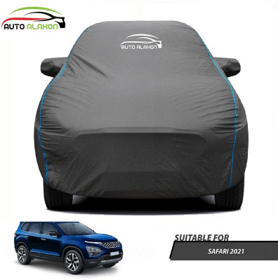 AUTO ALAXON Car Cover For Tata Safari (With Mirror Pockets)(Black, For 2021 Models)