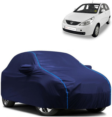 WSK Car Cover For Tata Indica Vista Aqua (With Mirror Pockets)(Blue)