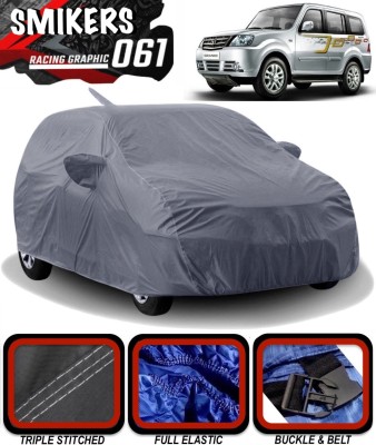 SMIKERS Car Cover For Tata Sumo Grande (With Mirror Pockets)(Grey)