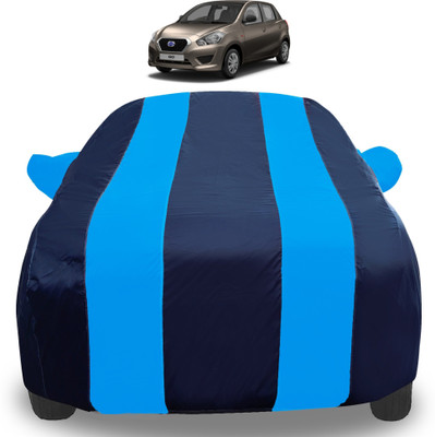 Amanzo Car Cover For Datsun Go (With Mirror Pockets)(Blue)