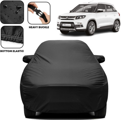 Delphinium Car Cover For Maruti Suzuki Brezza, Vitara Brezza, Vitara Brezza LDi, Vitara Brezza VDi, Vitara Brezza VXI Petrol (With Mirror Pockets)(Black)