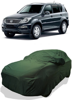 Coxtor Car Cover For Mahindra SsangYong Rexton RX6 (With Mirror Pockets)(Green)