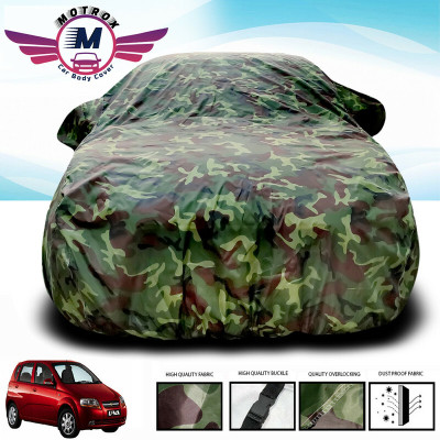 MoTRoX Car Cover For Chevrolet Aveo Uva (Without Mirror Pockets)(Green)