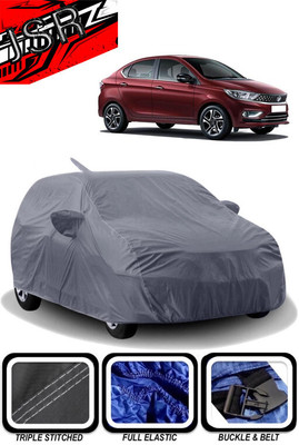 J S R Car Cover For Tata Tigor (With Mirror Pockets)(Grey)