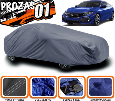 prozas Car Cover For Honda Civic (With Mirror Pockets)(Grey)