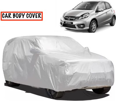 S Shine Max Car Cover For Honda Brio (With Mirror Pockets)(Silver)