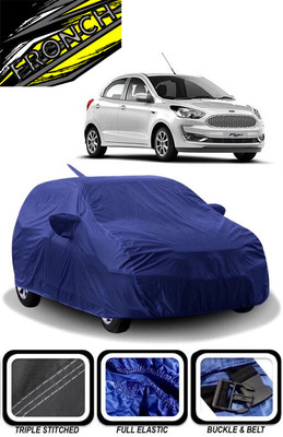 FRONCH Car Cover For Ford Figo 1.5D Ambiente MT (With Mirror Pockets)(Blue)