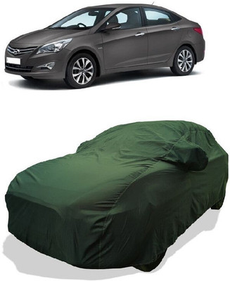 QLAX Car Cover For Maruti Verna 1.6 VTVT AT S (With Mirror Pockets)(Green)
