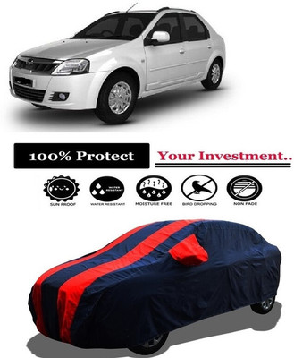 Amexride Car Cover For Mahindra Verito 1.5 Executive edition (With Mirror Pockets)(Red)