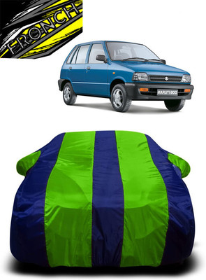 FRONCH Car Cover For Maruti Suzuki 800 Std BSII (With Mirror Pockets)(Green, Blue)