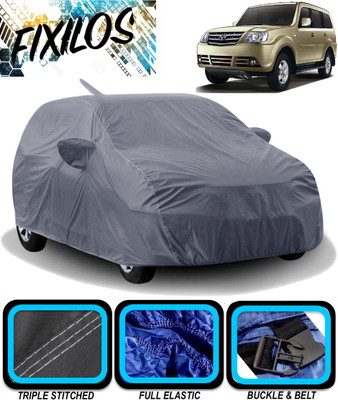 FIXILOS Car Cover For Tata Sumo Grande MK II (With Mirror Pockets)(Grey)