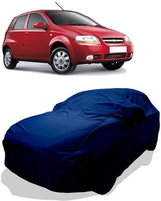 Coxtor Car Cover For Chevrolet Uva 1.2LT (With Mirror Pockets)(Blue)
