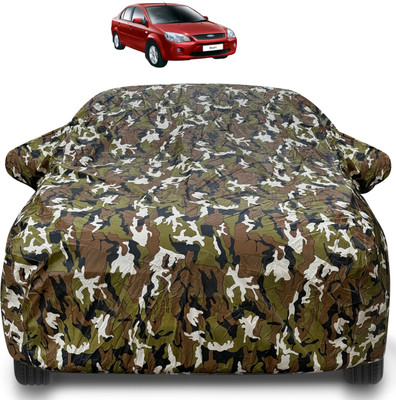 Auto Hub Car Cover For Ford Ikon (With Mirror Pockets)(Brown)