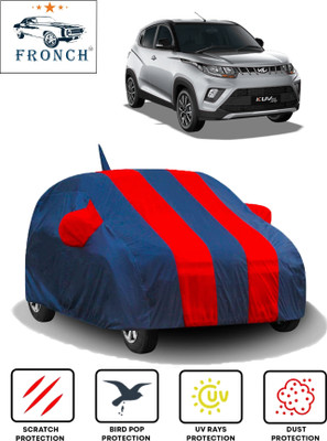 FRONCH Car Cover For Mahindra KUV100 (With Mirror Pockets)(Red, Blue)