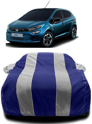 Autoprime Car Cover For Tata Altroz EV (With Mirror Pockets)(White, Blue)