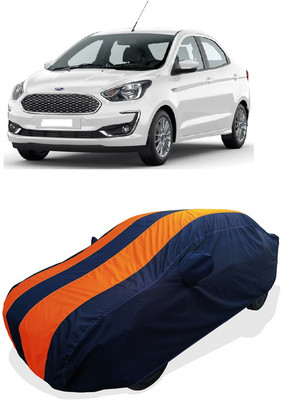 Coxtor Car Cover For Ford Figo Aspire Titanium Plus Petrol (With Mirror Pockets)(Orange)