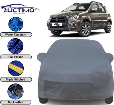 AUCTIMO Car Cover For Toyota Etios Cross (With Mirror Pockets)(Grey)