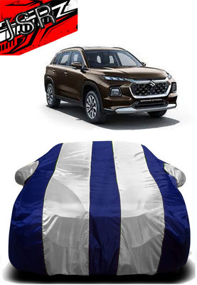 J S R Car Cover For Maruti Suzuki Grand Vitara LDi Option (With Mirror Pockets)(White, Blue)