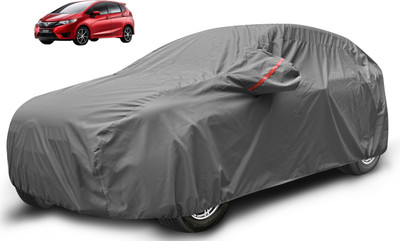 Auto Hub Car Cover For Honda Jazz (With Mirror Pockets)(Grey)