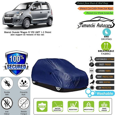 Tamanchi Autocare Car Cover For Maruti Suzuki Wagon R VXI AMT 1.2 Petrol(Blue)