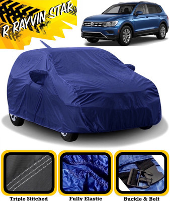 R Rayvin Star Car Cover For Volkswagen Tiguan (With Mirror Pockets)(Blue)