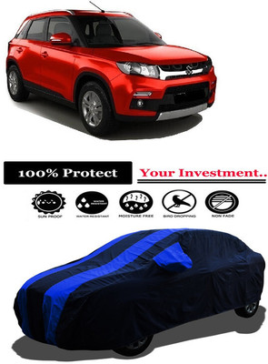 Amexride Car Cover For Maruti Suzuki Vitara Brezza ZDi Plus Diesel (With Mirror Pockets)(Multicolor)