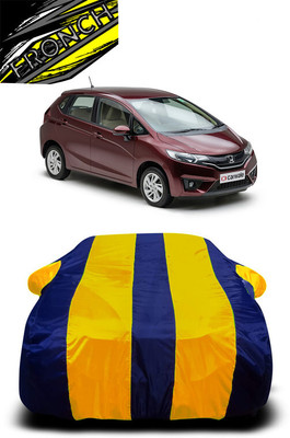 FRONCH Car Cover For Honda Jazz 1.5 SV i DTEC (With Mirror Pockets)(Yellow, Blue)