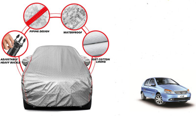 Auto Oprema Car Cover For Tata Indica eV2 (With Mirror Pockets)(Silver)