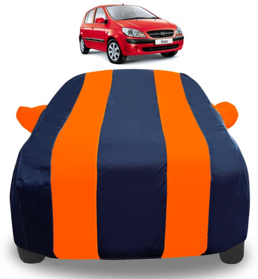 Auto Hub Car Cover For Hyundai Getz (With Mirror Pockets)(Orange)