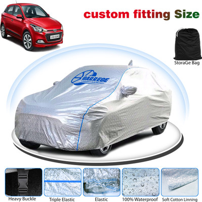 GARREGE Car Cover For Hyundai Elite i20 (With Mirror Pockets)(Silver, Grey)
